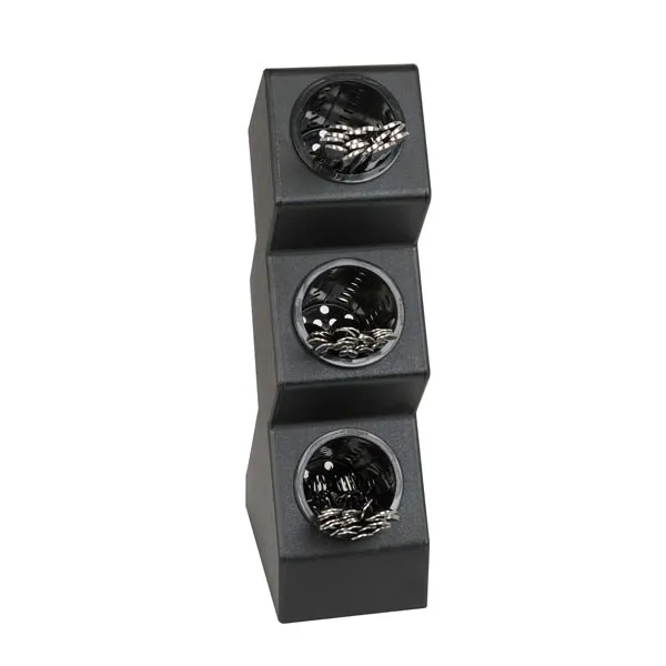 Dispense-Rite VSCH-3BT Flatware Organizer, 21-1/8" H x 6" W x 9-1/4" D, Black Plastic, 3 Compartments