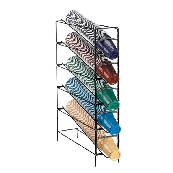 Dispense-Rite WR-CT-5 Cup Dispenser, 29-3/4"H x 6-1/4"W x 20"D, Wire Rack, Adjustable