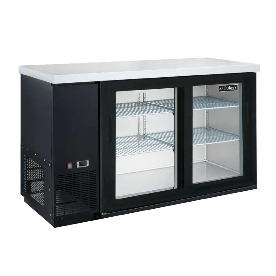 Dukers Appliance Co DBB48-S2 49" Refrigerated Back Bar Cabinet w/ 2 Glass Doors, 11.23 Cu Ft