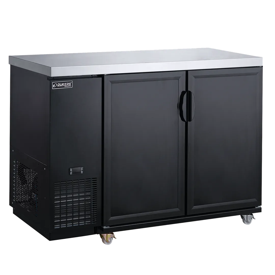 Dukers Appliance Co DBB60-M2 Refrigerated Back Bar Cabinet w/ 2 Solid Doors, 15.24 Cu Ft