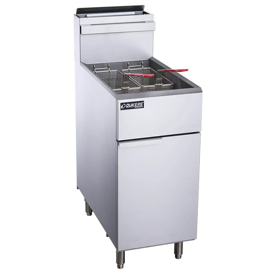 Dukers Appliance Co DCF3-LPG Full Pot Floor Model Gas Fryer w/ 40 Lb Capacity, 90.000 BTU