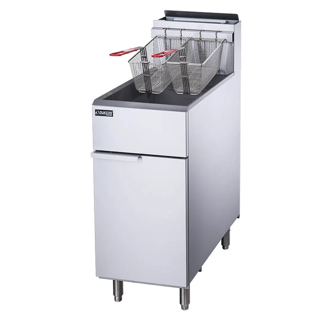 Dukers Appliance Co DCF4-LPG Full Pot Floor Model Gas Fryer w/ 50 Lb Capacity, 120.000 BTU
