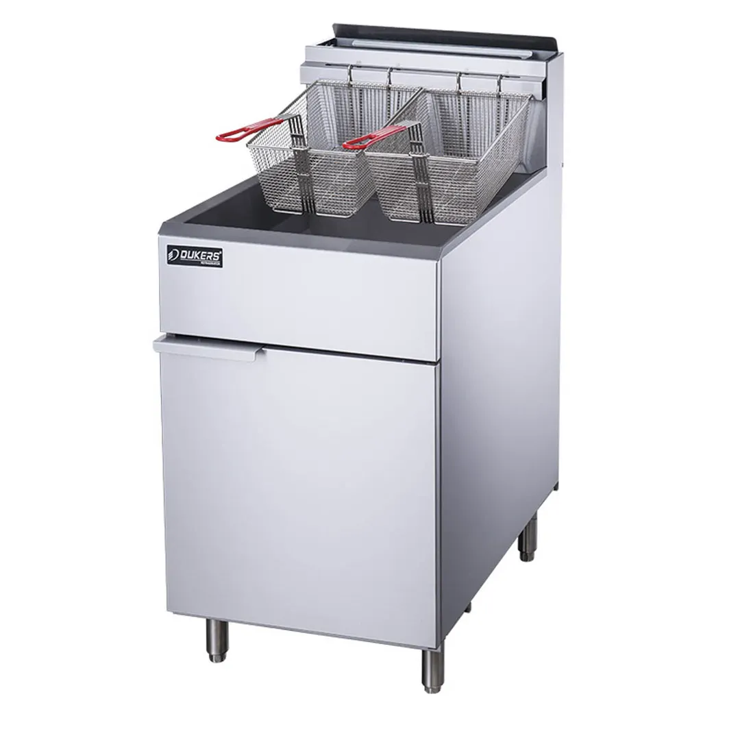 Dukers Appliance Co DCF5-LPG Full Pot Floor Model Gas Fryer w/ 70 Lb Capacity, 150.000 BTU