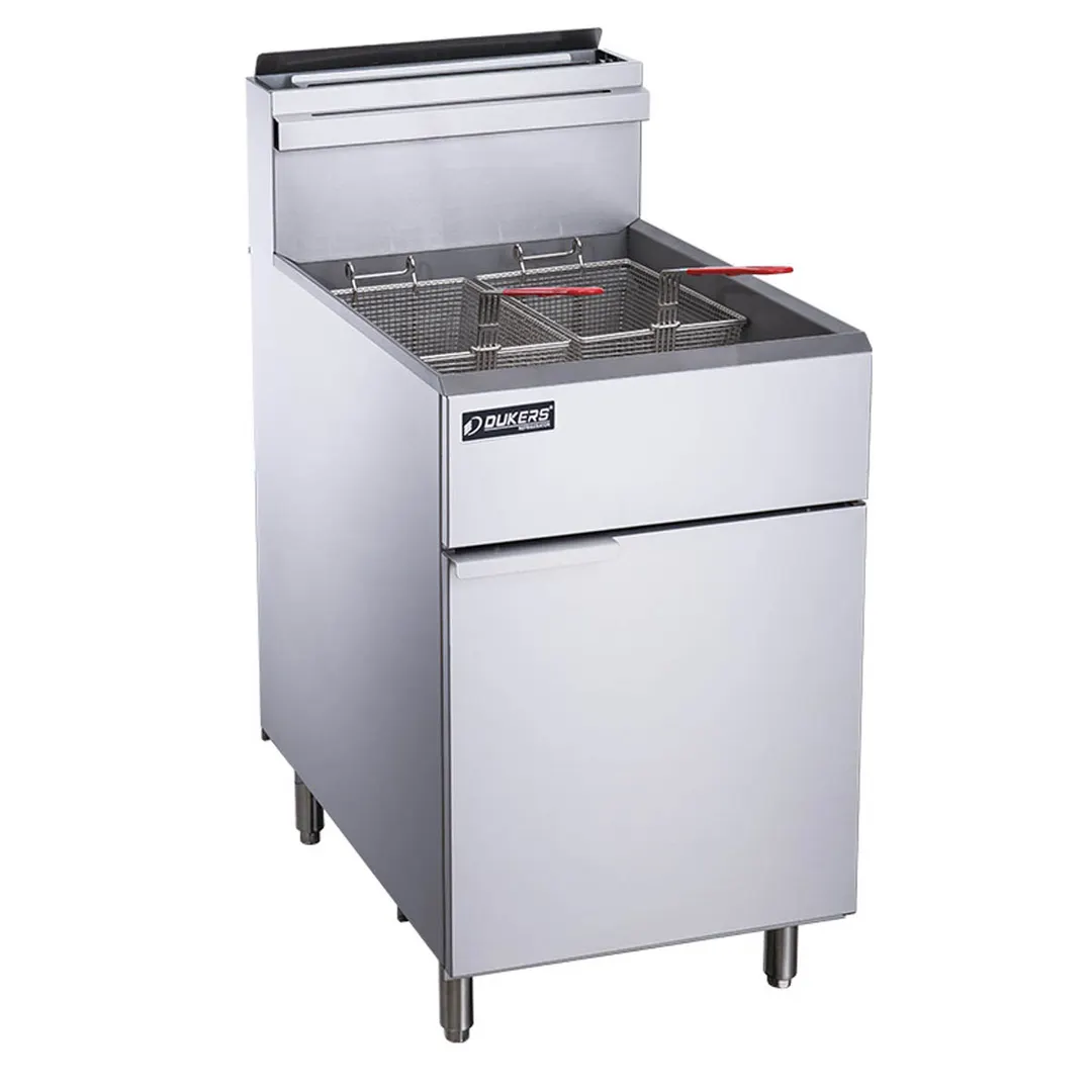 Dukers Appliance Co DCF5-LPG Full Pot Floor Model Gas Fryer w/ 70 Lb Capacity, 150.000 BTU