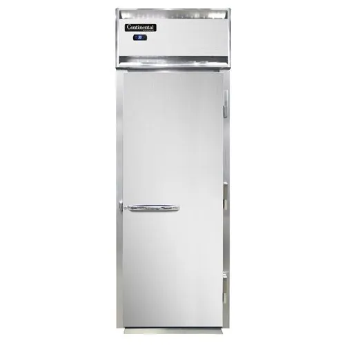 Continental Refrigerator D1RIN-E 35" 35" 1-Section Roll-In Refrigerator w/ Solid Door, Extra-High, Stainless Steel Front Aluminum Ends