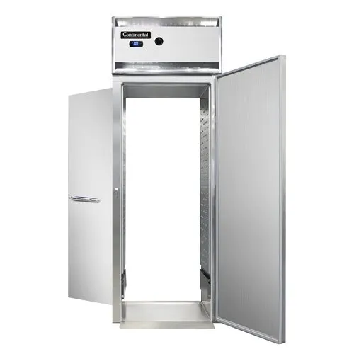 Continental Refrigerator DL1WI-RT-E 1-Section Roll-Thru Heated Holding Cabinet with Solid Door, Stainless Steel Front, Aluminum Interior