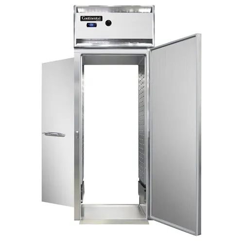 Continental DL1WI-RT "Full Height" 1-Door Solid Heated Holding Cabinet, Stainless Steel Front, Roll-Thru