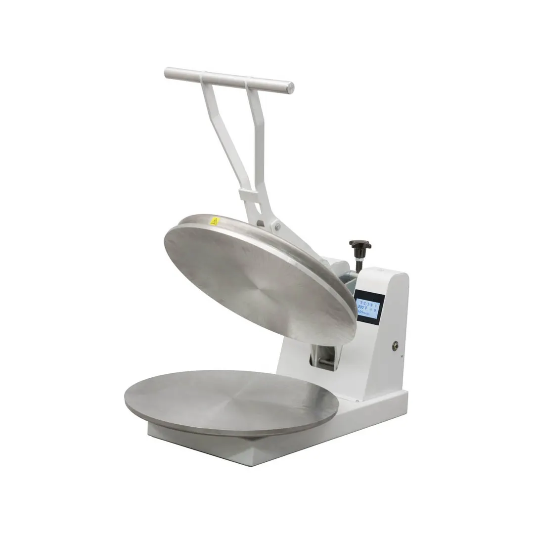 DoughXpress DM-18-120 18" Manual Clamshell Pizza Dough Press with Single Heat and Digital Temperature Control