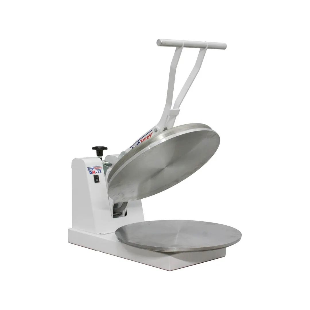 DoughXpress DM-18-120 18" Manual Clamshell Pizza Dough Press with Single Heat and Digital Temperature Control