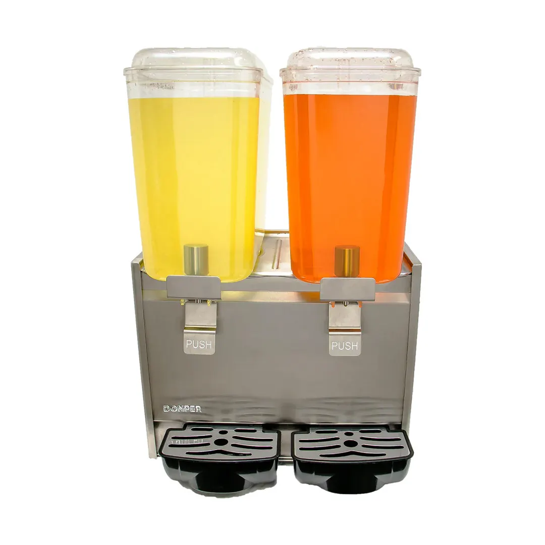 Donper USA D25 High Volume Chilled Beverage Machine, 2 Bowls each 4.75 gal