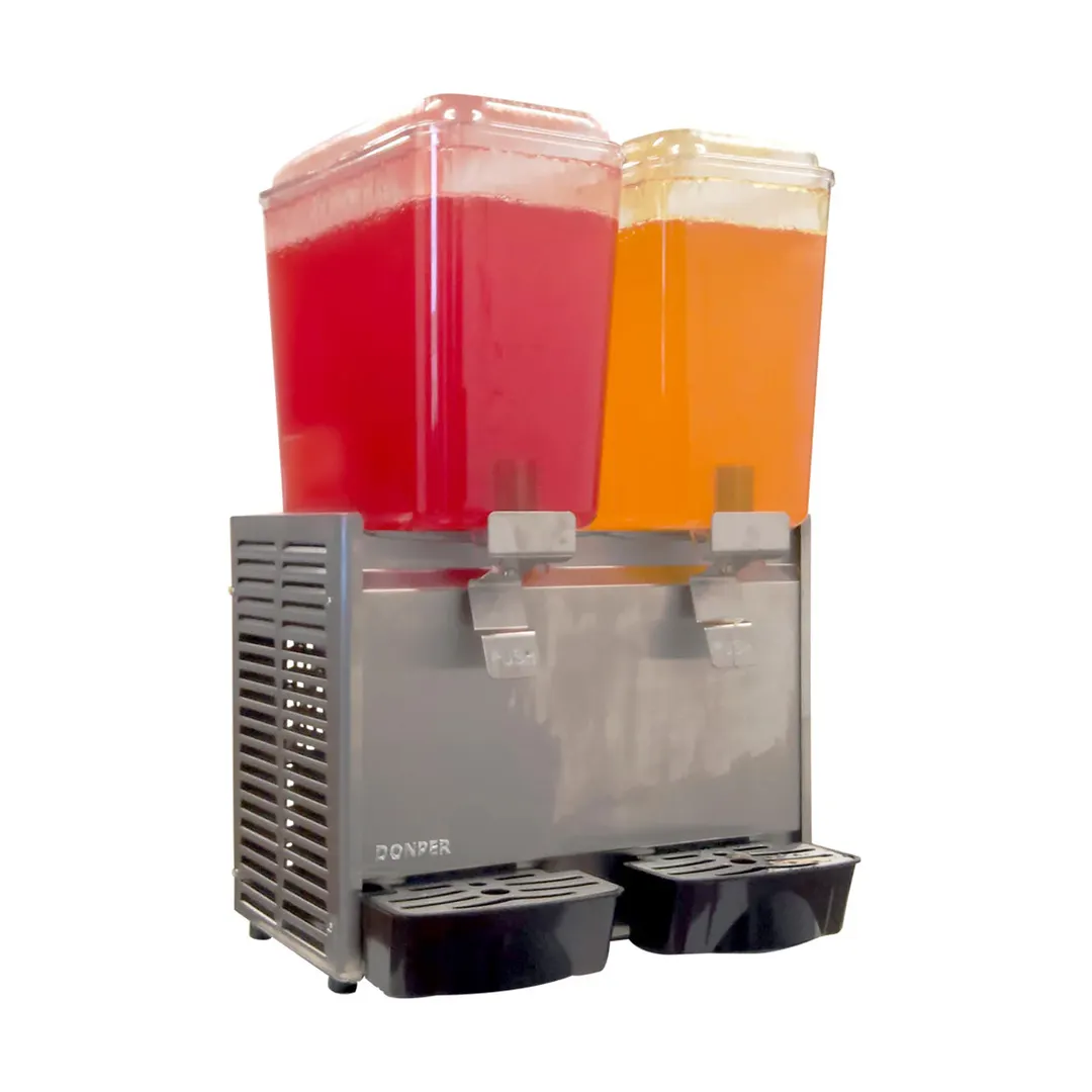 Donper USA D25 High Volume Chilled Beverage Machine, 2 Bowls each 4.75 gal