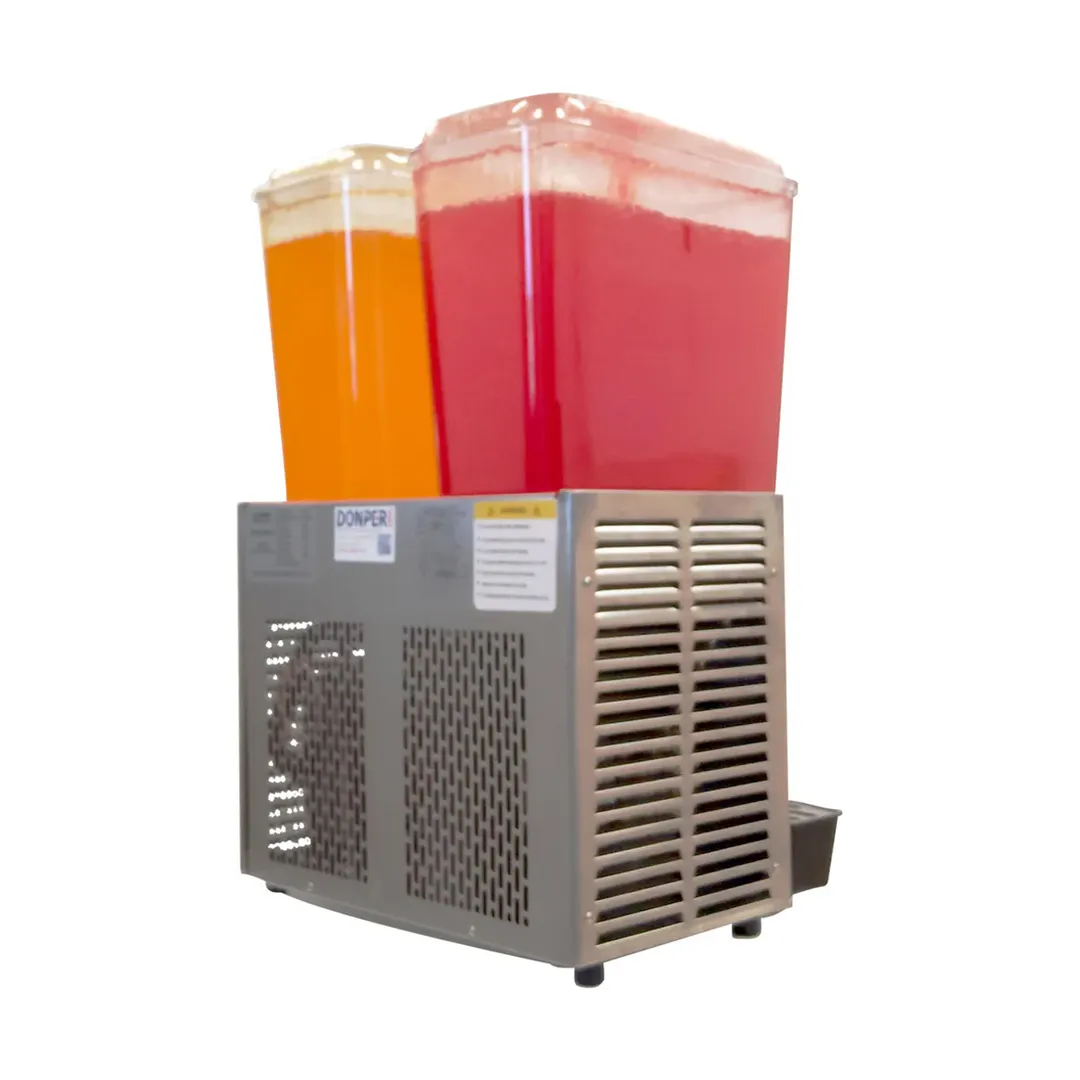 Donper USA D25 High Volume Chilled Beverage Machine, 2 Bowls each 4.75 gal