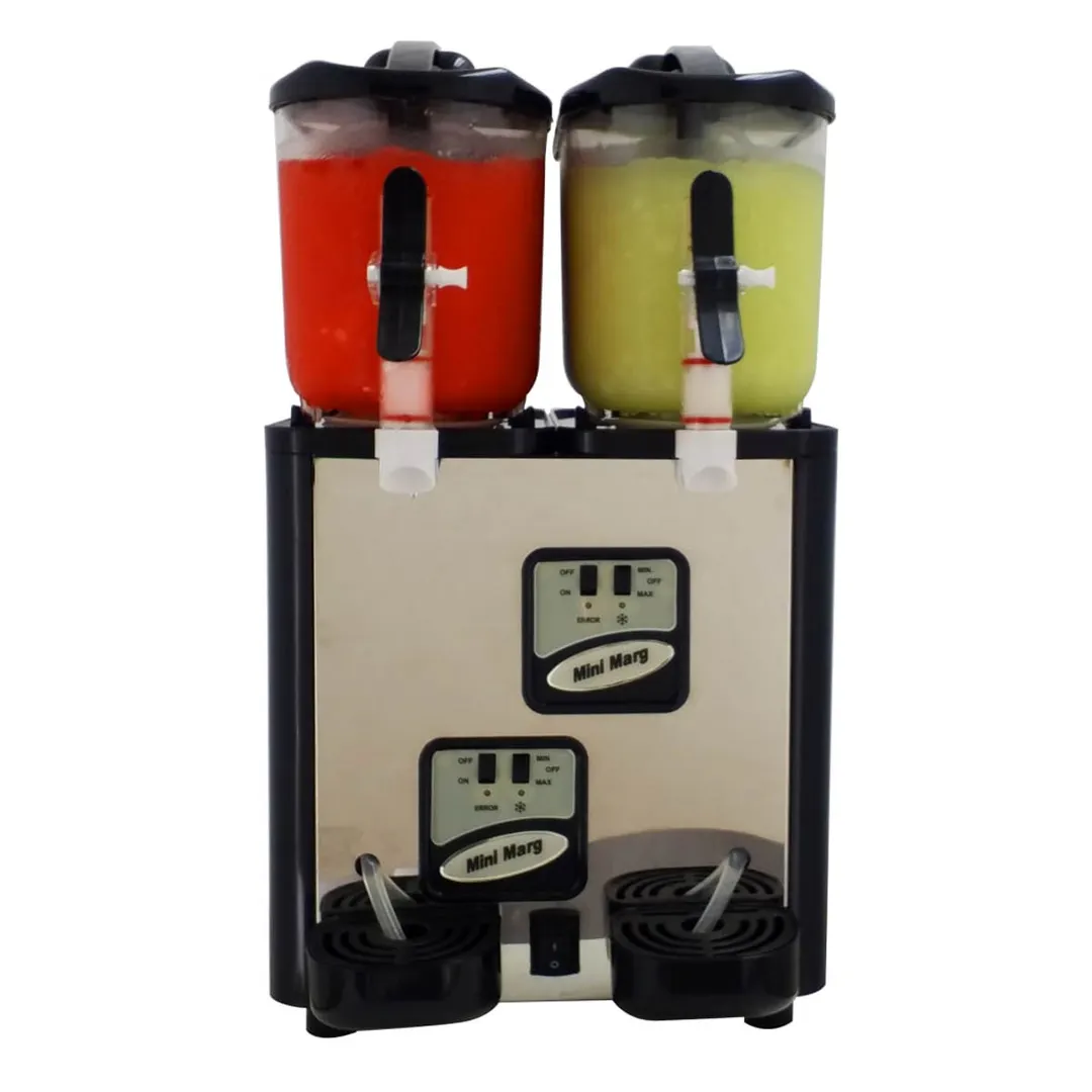 Donper USA XC212 Bowl Type Residential Frozen Slushy & Granita Beverage Machine w/1.6 gal - Double