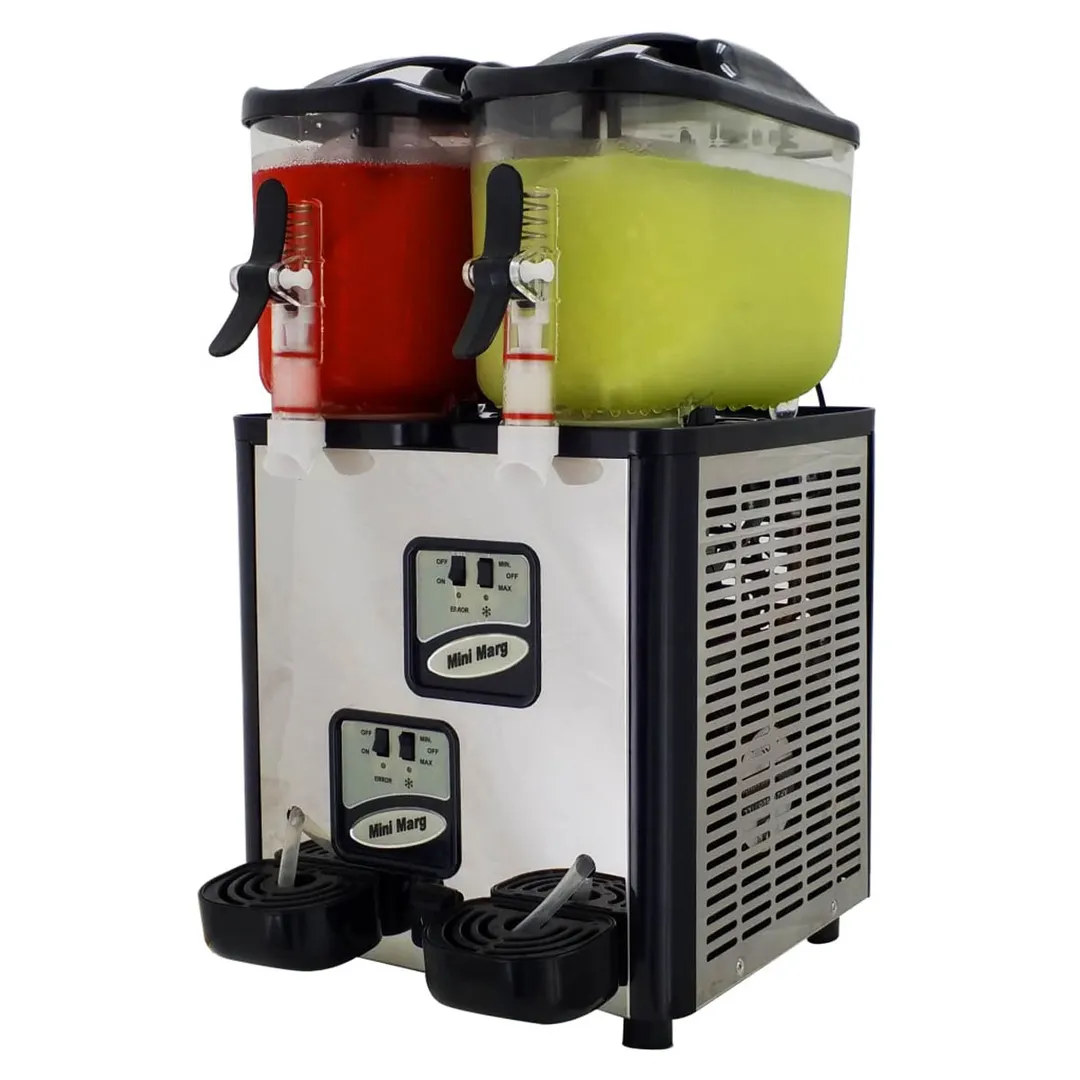 Donper USA XC212 Bowl Type Residential Frozen Slushy & Granita Beverage Machine w/1.6 gal - Double