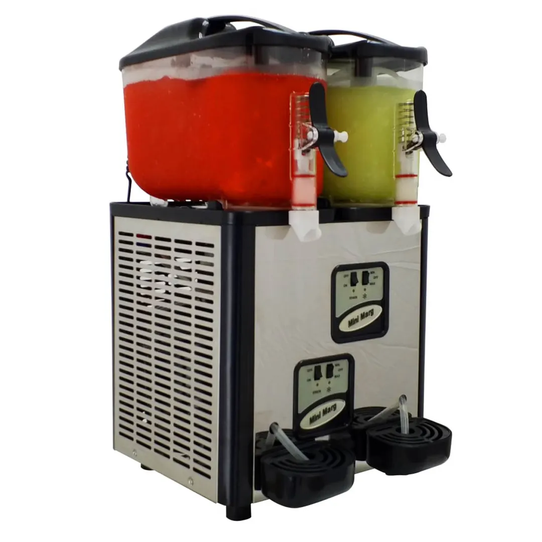 Donper USA XC212 Bowl Type Residential Frozen Slushy & Granita Beverage Machine w/1.6 gal - Double