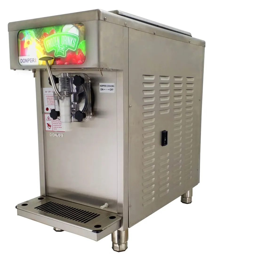Donper USA XF124 Cylinder Type Frozen Drink Machine,Air Cooled w/19 qt. Hopper - 3/4hp-115V- Single