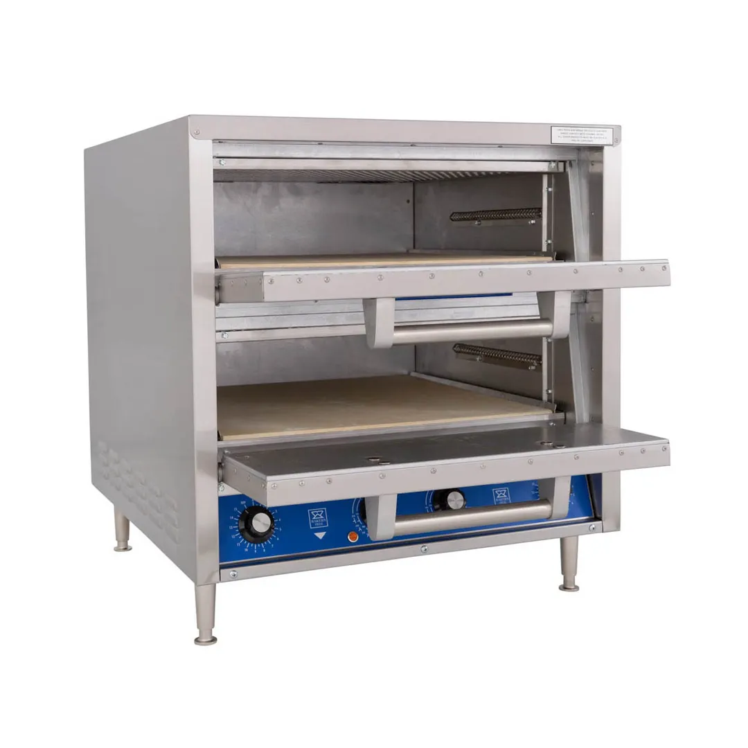 Bakers Pride DP-2BL 26" Electric Countertop Pizza Bake Oven w/ 2 Decks, Thermostatic Controls
