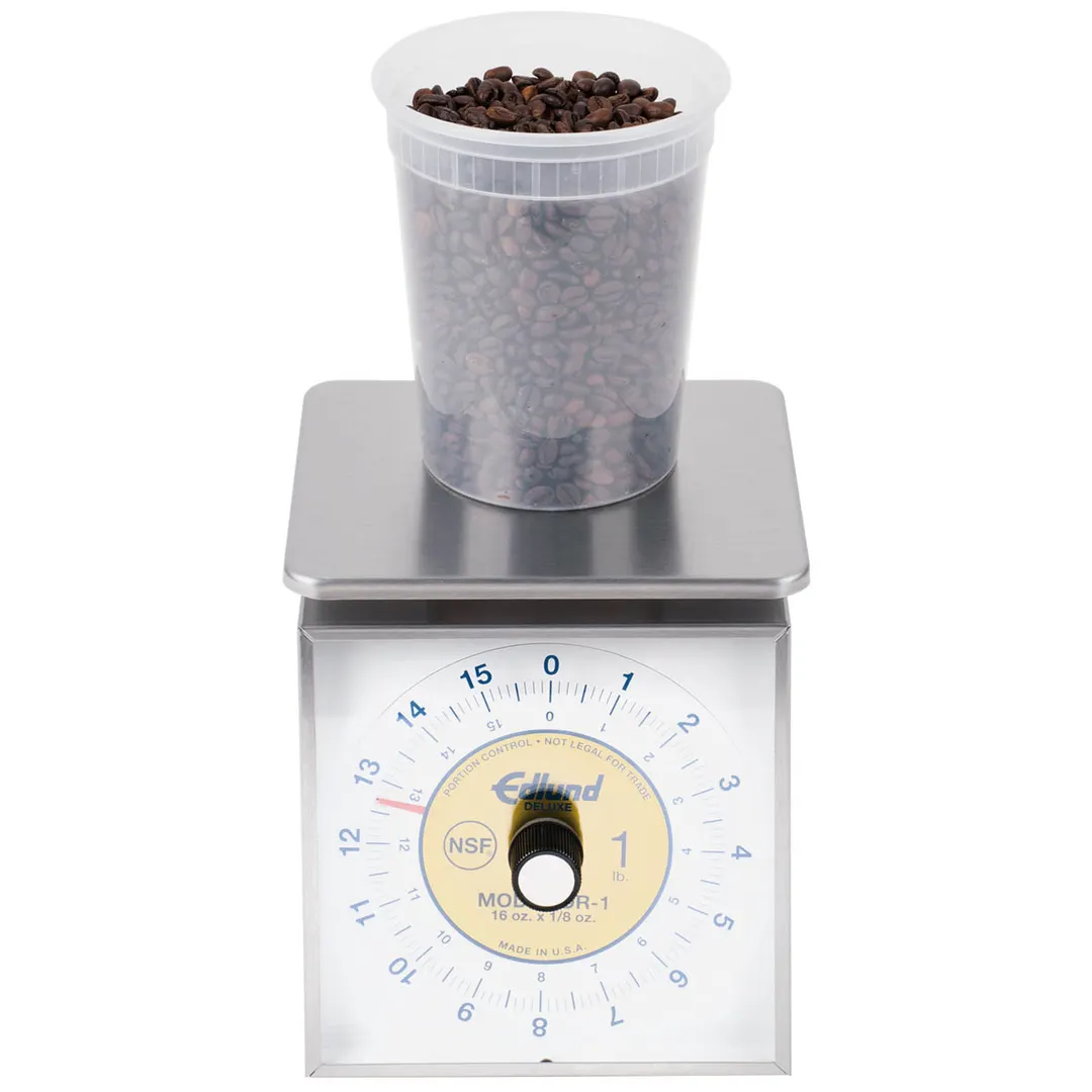 Edlund DR-1 Portion Scale, 1-9 lb Capacity, Stainless, 16 oz/1/8 oz Graduation, Rotating Dial, Dishwasher‑Safe