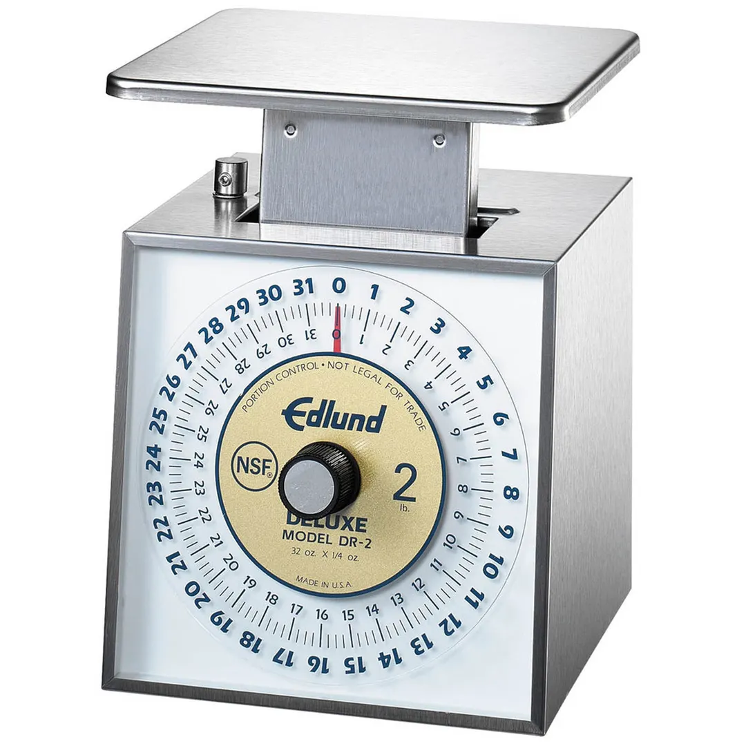 Edlund DR-2 Portion Scale - 1-9 lb, 32oz/1/4oz Dial, Stainless Steel, 6-7\" Dishwasher Safe, Top-Loading