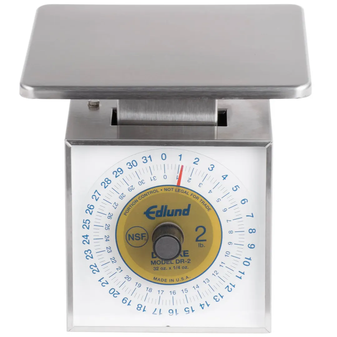 Edlund DR-2 Portion Scale - 1-9 lb, 32oz/1/4oz Dial, Stainless Steel, 6-7\" Dishwasher Safe, Top-Loading