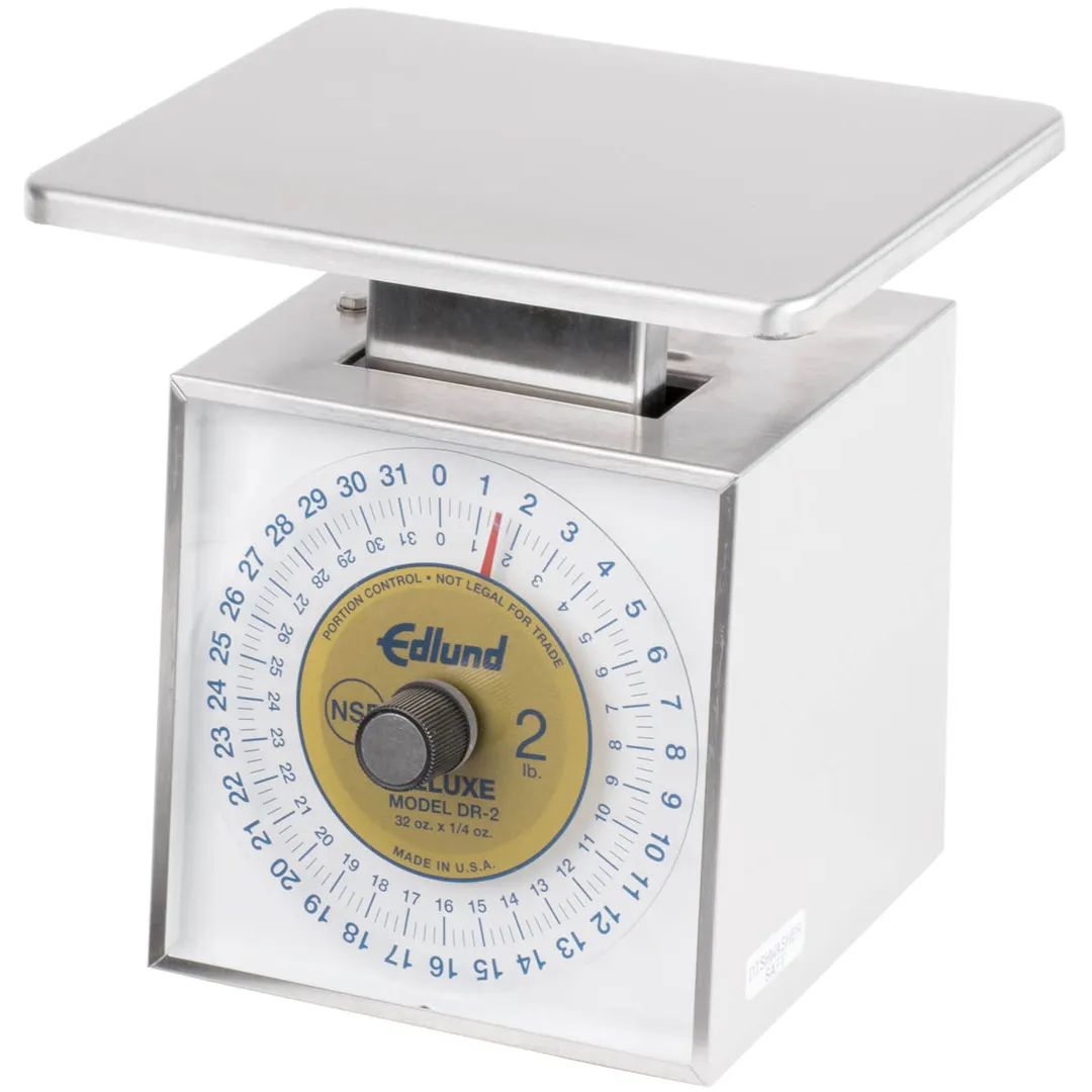 Edlund DR-2 Portion Scale - 1-9 lb, 32oz/1/4oz Dial, Stainless Steel, 6-7\" Dishwasher Safe, Top-Loading