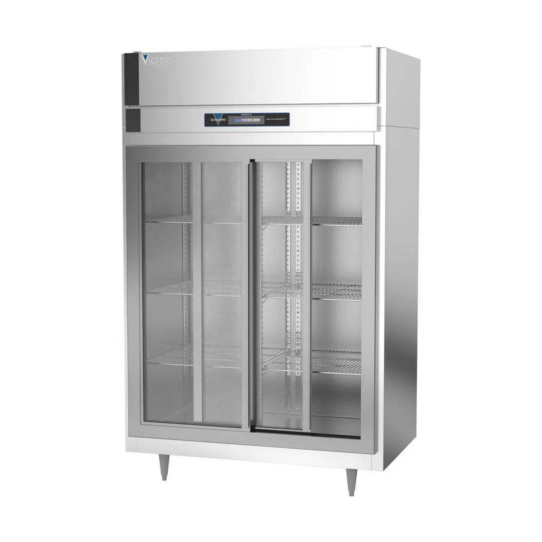 Victory DRS-2D-S1-LD-HC 52" 2-Section Reach-In Refrigerator w/ 2 Sliding Full Glass Doors, 45 cu. ft.