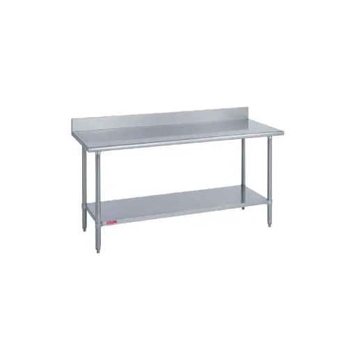 Duke 314S-3030-5R 30" Open Base Work Table with Undershelf - 5" Backsplash