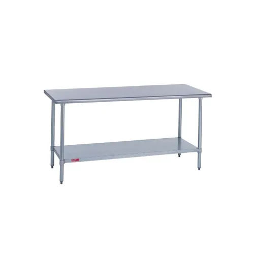 Duke 416-2424 24" Open Base Work Table, Galvanized Base / Flat Top (Without Backsplash)