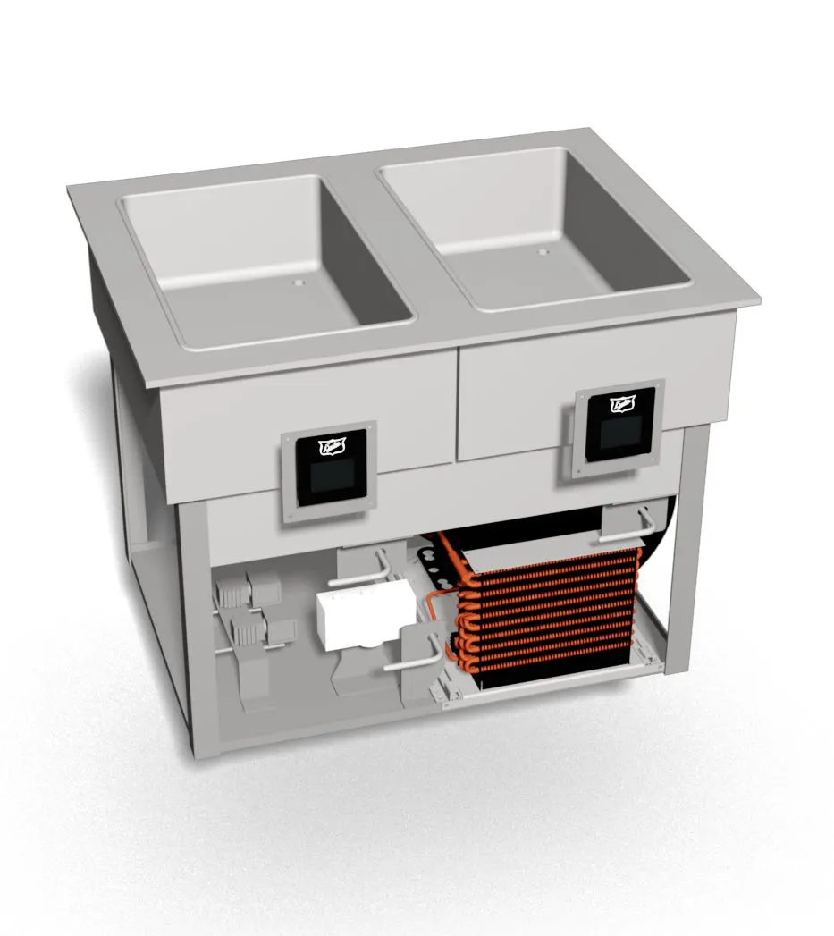 Duke HCF-2 Hot/Cold/Freeze Drop-In Food Well Unit, Heated & Refrigerated