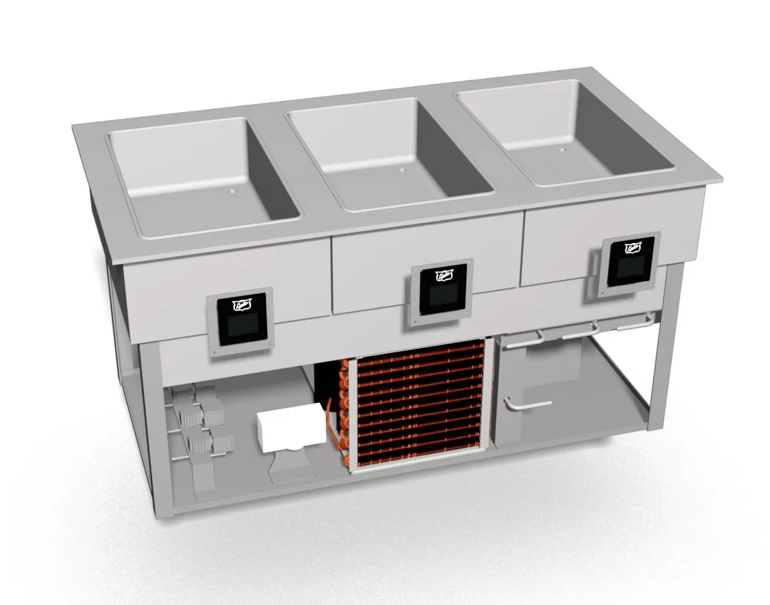 Duke HCF-3 Hot/Cold/Freeze Drop-In Food Well Unit, Heated & Refrigerated