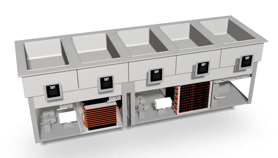 Duke HCF-5 Hot/Cold/Freeze Drop-In Food Well Unit, Heated & Refrigerated