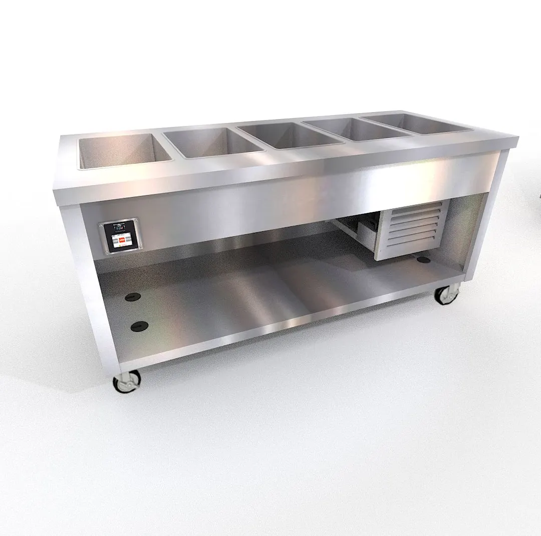 Duke TFCP-74SS-N7 74" Thurmaduke™ Flush Mount Cold Pan Unit, Refrigerated