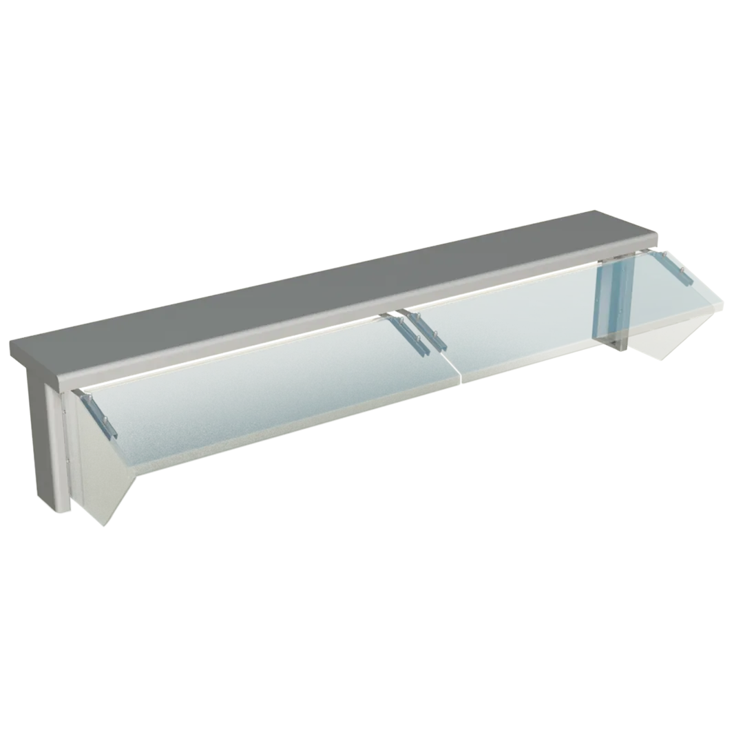 Duke TS530-74-1SN Thurmaduke™ Designer Sneeze Guard, 73-3/4"W X 13"D X 18"H