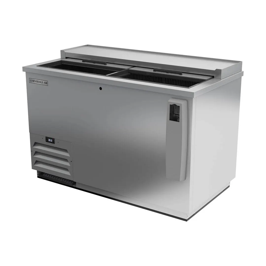 Beverage Air DW49HC-S-29 50" Deep Well Bottle Cooler w/ 2 Sliding Lids, 3 Dividers, 13.7 cu. ft.