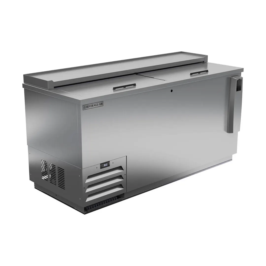 Beverage Air DW64HC-S-29 65" Deep Well Bottle Cooler w/ 2 Sliding Lids, 4 Dividers, 18.5 cu. ft.