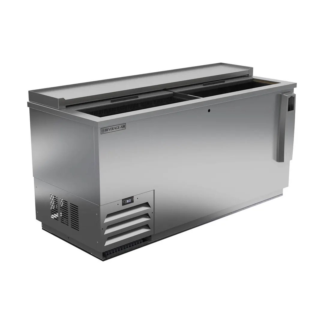 Beverage Air DW64HC-S-29 65" Deep Well Bottle Cooler w/ 2 Sliding Lids, 4 Dividers, 18.5 cu. ft.