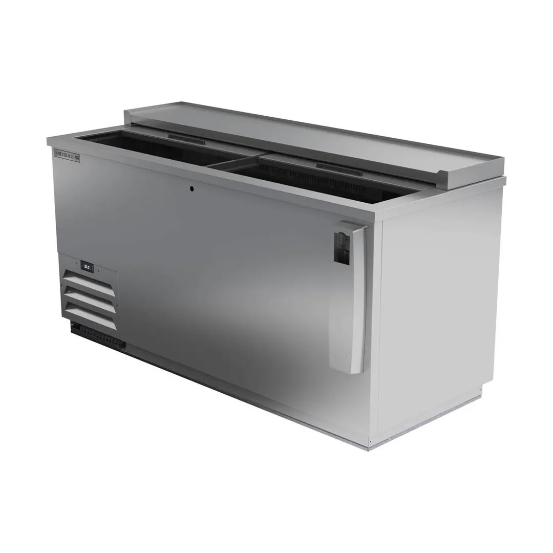 Beverage Air DW64HC-S-29 65" Deep Well Bottle Cooler w/ 2 Sliding Lids, 4 Dividers, 18.5 cu. ft.