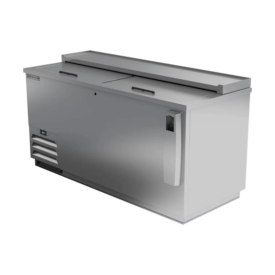Beverage Air DW64HC-S 65" Deep Well Bottle Cooler w/ 2 Sliding Lids, 4 Dividers, 18.5 cu. ft.