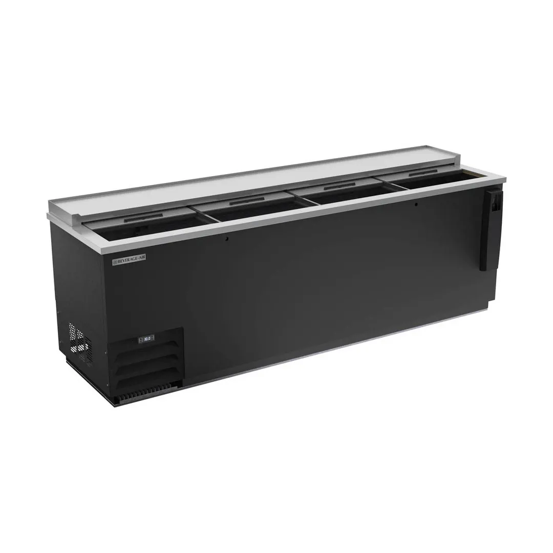 Beverage Air DW94HC-B-29 95" Deep Well Bottle Cooler w/ 4 Sliding Lids, 6 Dividers, 28.63 cu. ft.