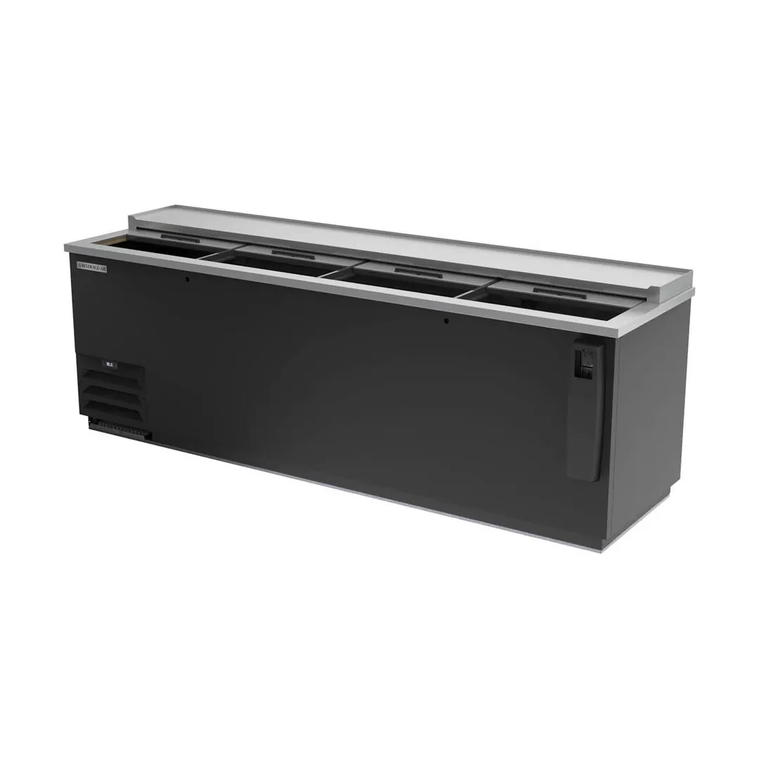 Beverage Air DW94HC-B-29 95" Deep Well Bottle Cooler w/ 4 Sliding Lids, 6 Dividers, 28.63 cu. ft.