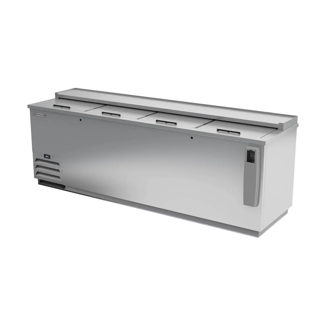 Beverage Air DW94HC-S-29 95" Deep Well Bottle Cooler w/ 4 Sliding Lids, 6 Dividers, 28.63 cu. ft.
