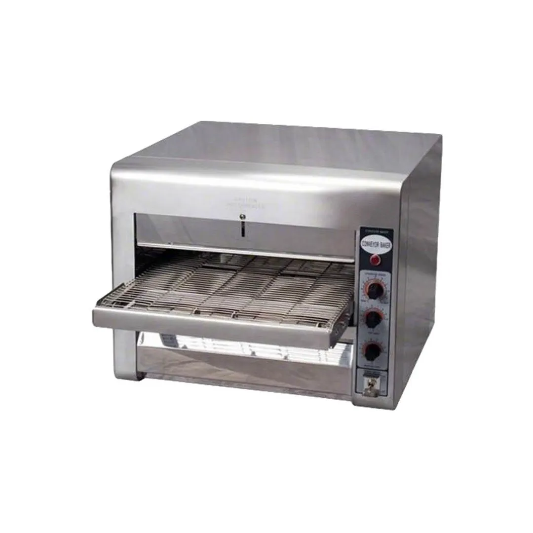 DoughXpress DXP-CB001 Single Deck Electric Conveyor Oven, Countertop, 14" Wide Conveyor Belt