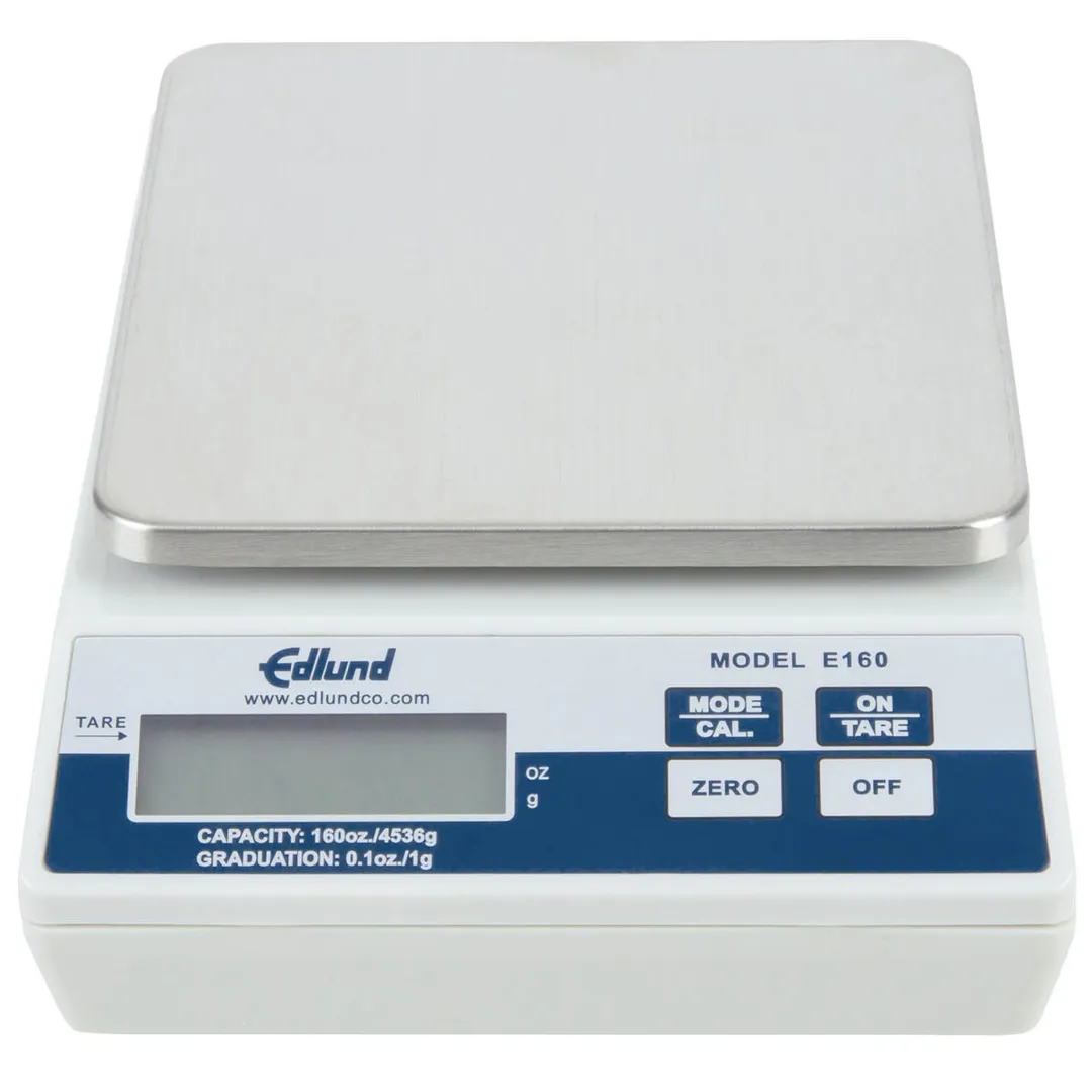 Edlund E-160 - 10-29 lb Digital Portion Scale, Top Loading, 6" Stainless Steel Platform, 160 oz Capacity