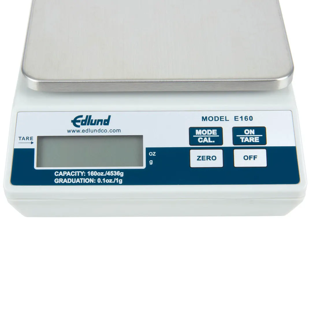 Edlund E-160 - 10-29 lb Digital Portion Scale, Top Loading, 6" Stainless Steel Platform, 160 oz Capacity