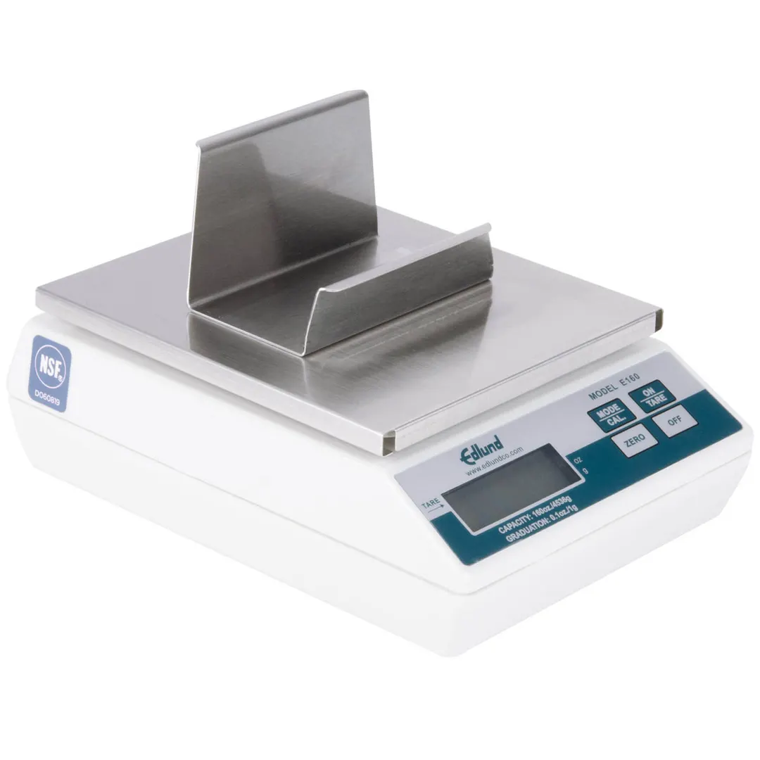 Edlund E-160 FF Digital Portion Scale – 10-29 lb, 5-7/8" x 6-3/4" Stainless Steel, 160 oz / .1 oz, Tare