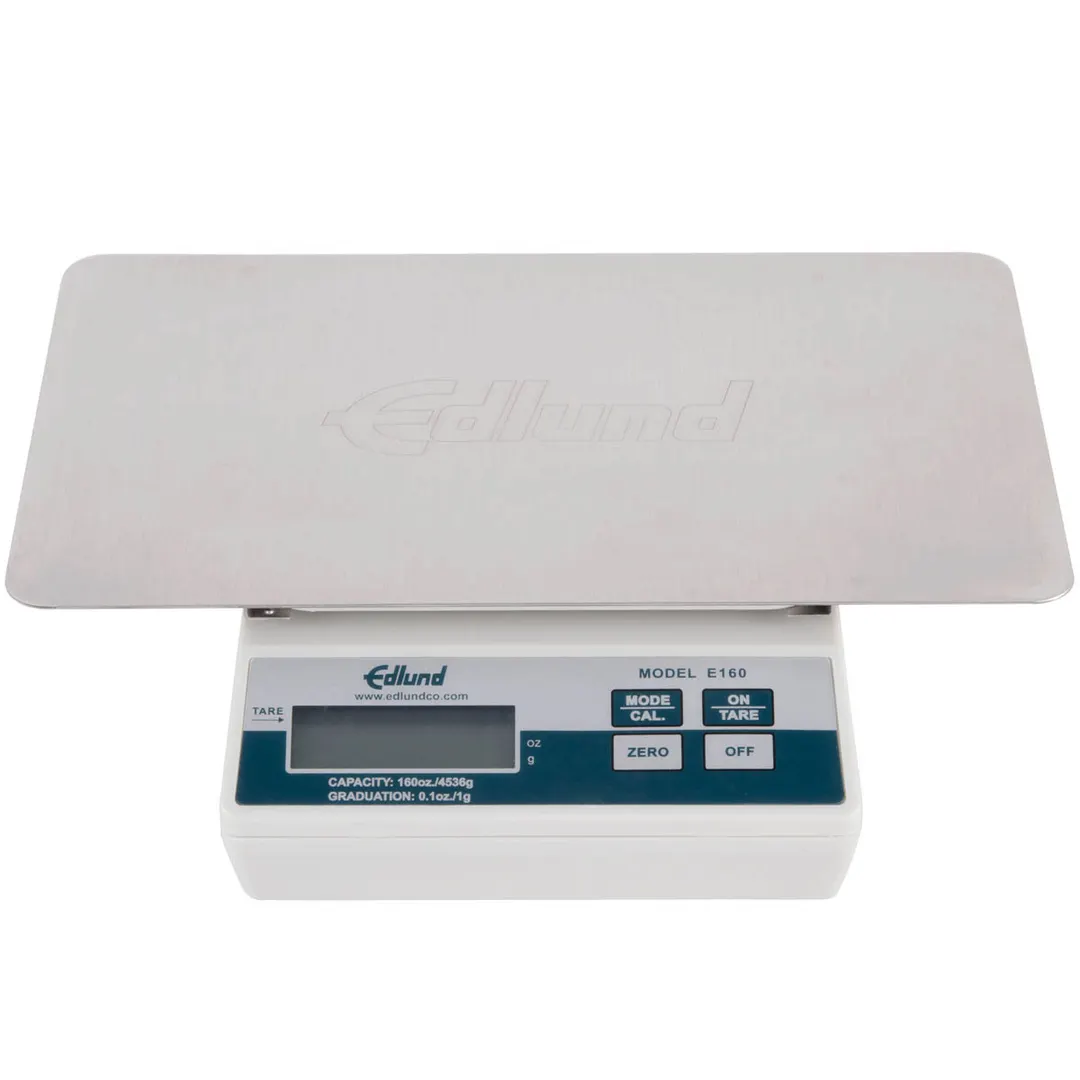 Edlund E-160 OP Portion Scale – 10-29 lb Capacity, 11"x7" Stainless Steel Platform, Auto Tare, 0.1 oz Accuracy