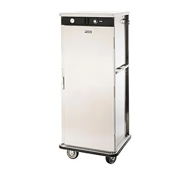 FWE E-600 1Sec 1-Door Banquet Cabinet, 60‑72 Plate Capacity, 11" Max Plate, Heat, Steel, 6" Casters