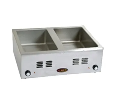 Eagle Group 1220FW2-120 Countertop Food Pan Warmer, (2) 12"x20" Pan Openings, Wet & Dry Operation