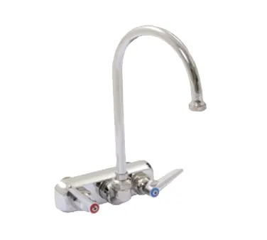 Eagle Group 306134 T&S Extra Heavy Duty Gooseneck Faucet, Splash-Mounted, 4" Oc