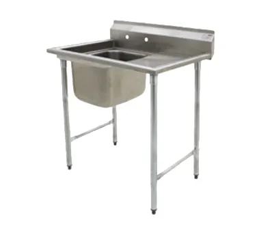 Eagle Group 414-16-1-24R 44" One Compartment Sink, 16"W x 20"L Bowl With Right-Hand Drainboards